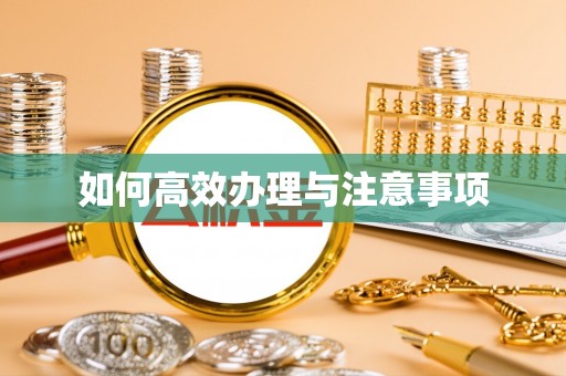 靖边如何高效办理与注意事项
