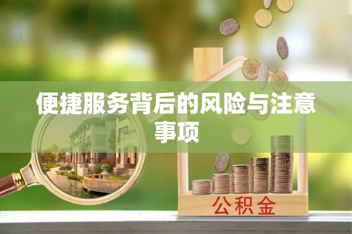 靖边便捷服务背后的风险与注意事项